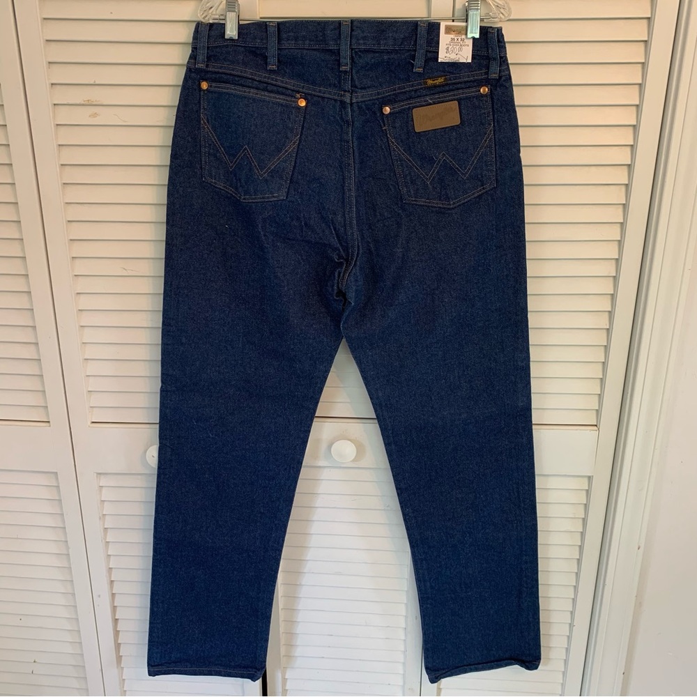 NWT Wrangler 13MWZ Jeans Men’s 35x32 Original Fit Fits Over Boots Blue Denim